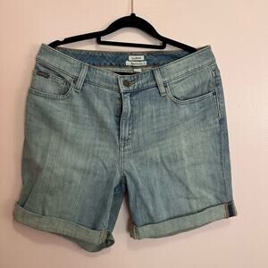 LL Bean Favorite Fit Denim Rolled Cuffed Jean Shorts Women's 8
